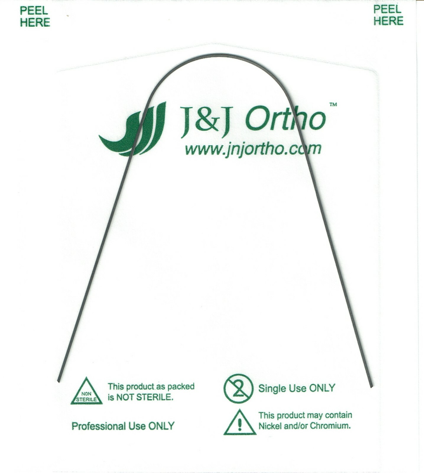 J&J Ortho™ Orthodontic Universal Lingual Arch Wire NiTi (1/pk)