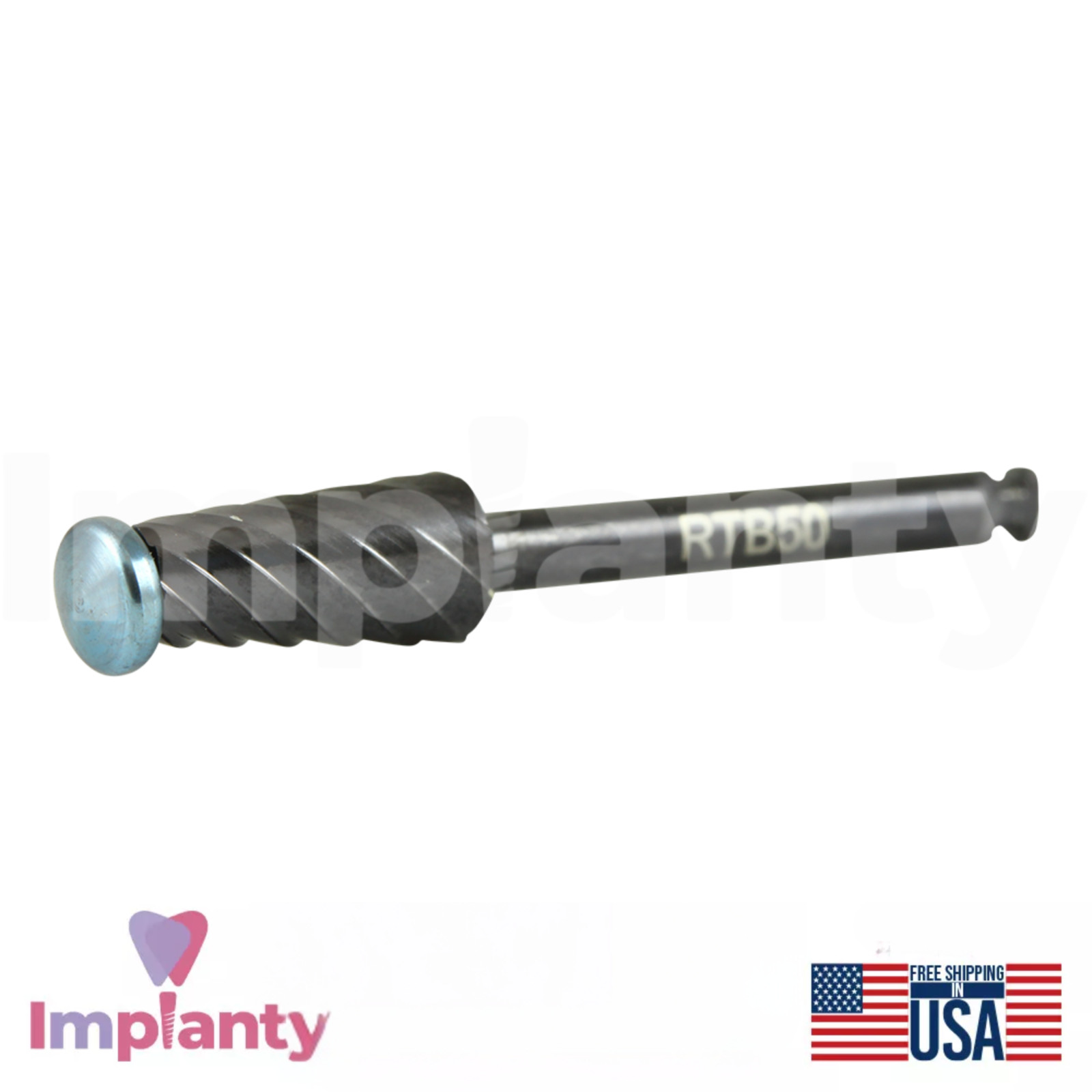 GDT Swirl Cone With Flat Circle Tip Head Dental Bur Stainless Steel Latch-Type