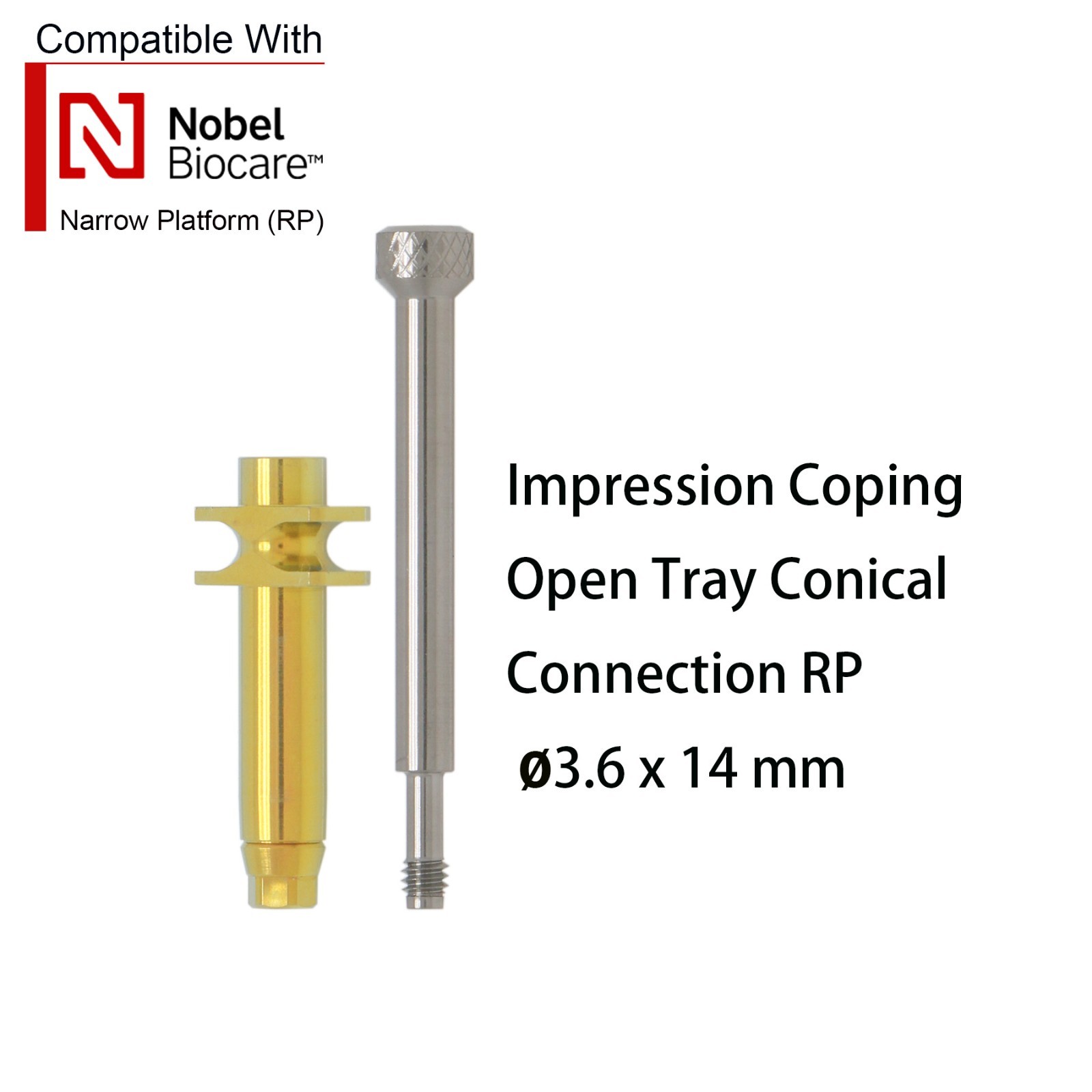 Dental Healing Abutments/Transfer Coping Open/Closed NP/RP Tray For Nobel Active