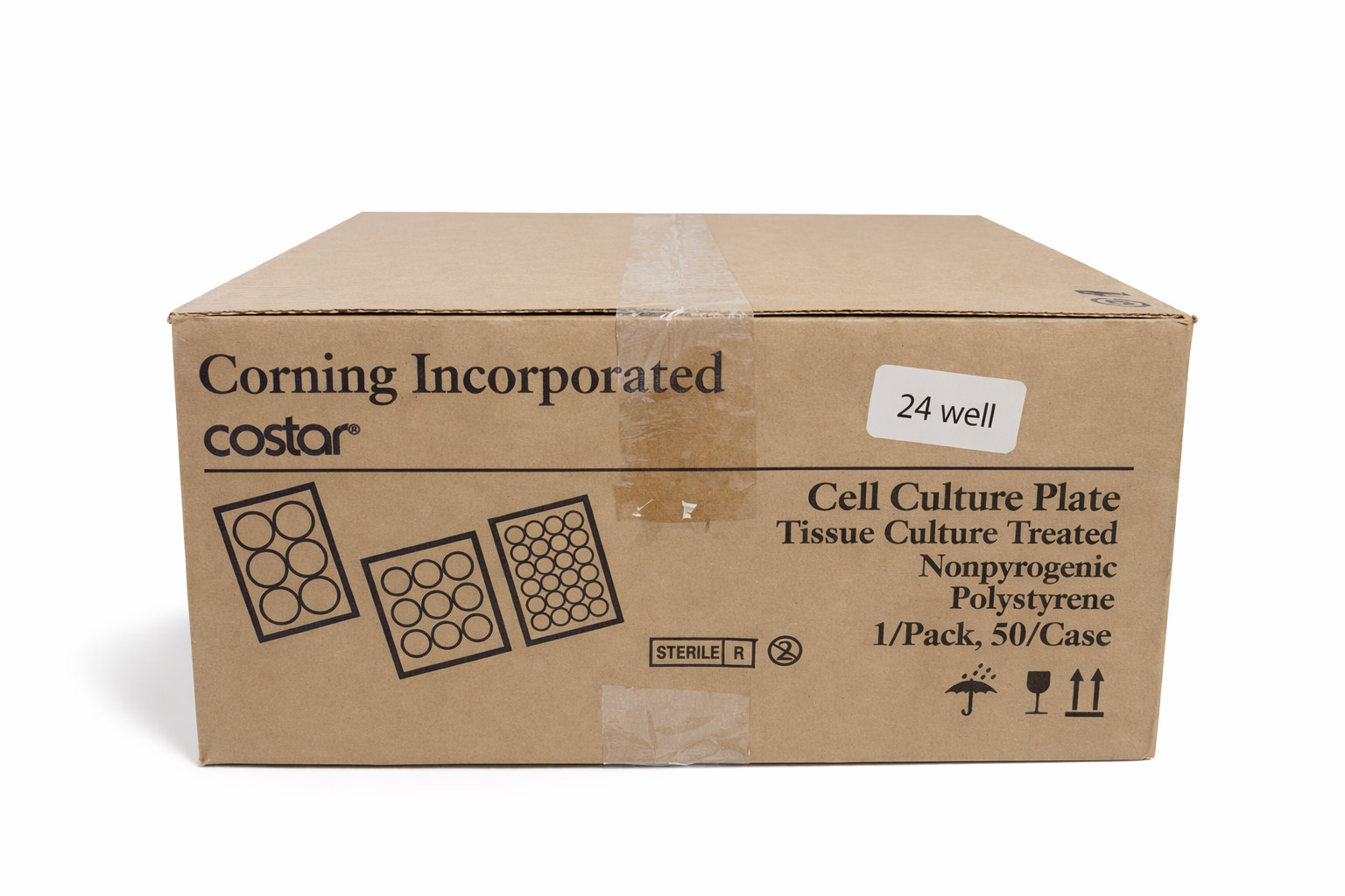 Corning 3526 24 Well Cell Culture Plate TC Treated Flat Bottom w/ Lid – Case