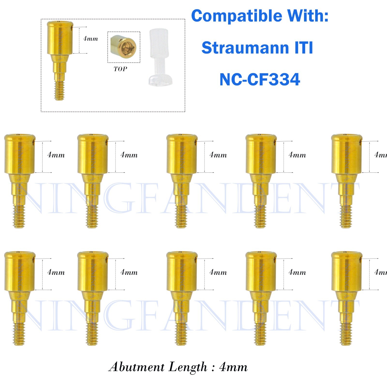 Straumann/ITI-Bone Level NC Dental Overdenture Locator Abutments For 1-5mm GH