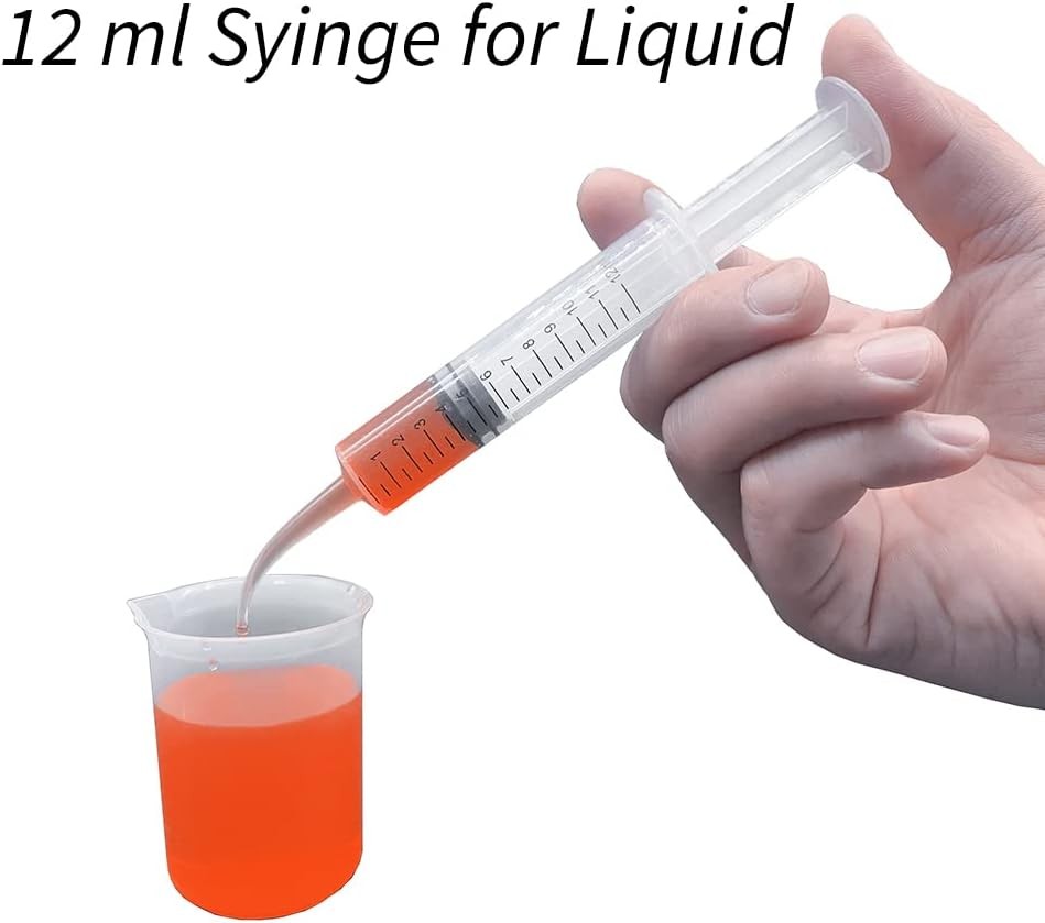 Wisdom Teeth Syringe, 5 Pack Irrigation 5 Pack, Curved-with Measurement