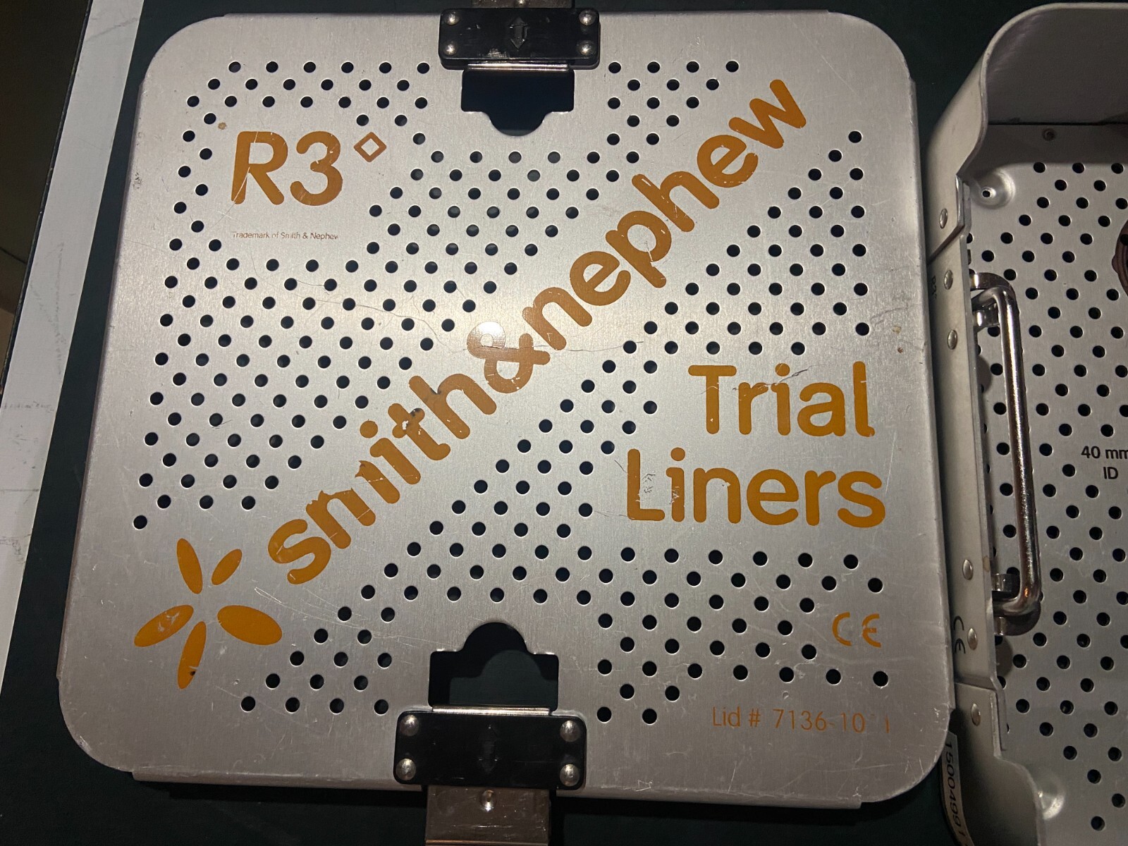 smith&nephew 40mm permanent trial liner tray 7136-0782 – TRAY ONLY