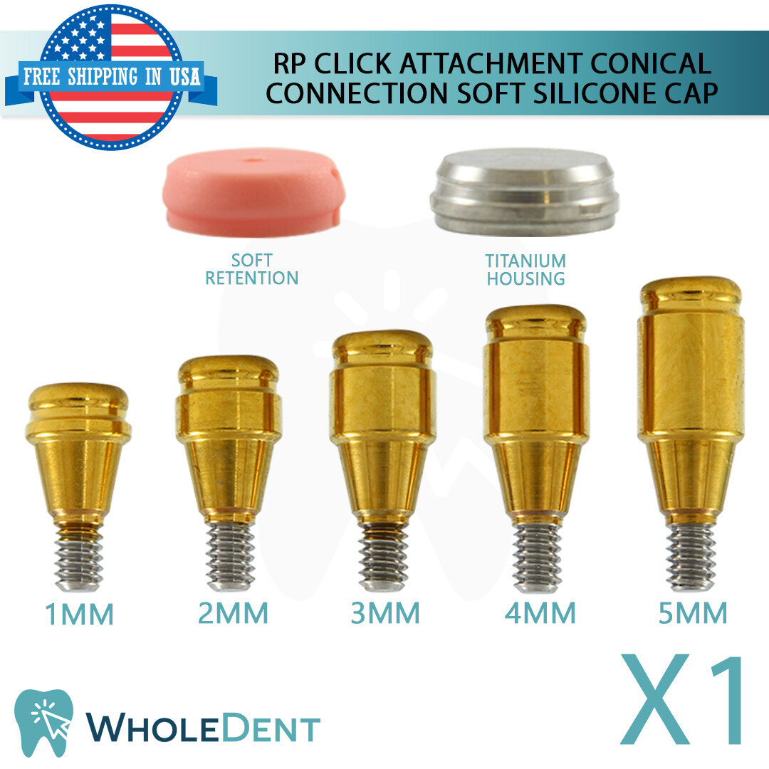RP Conical Click Attachment Abutment Soft Silicone Cap Dental Implant