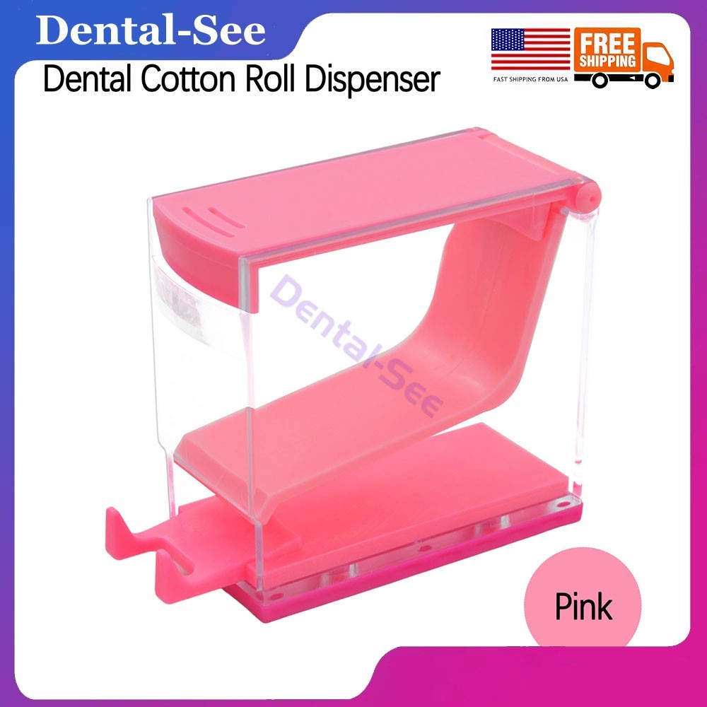 Dental Cotton Roll Dispenser Press Type Cotton Rolls Holder Hygienic Divider USA