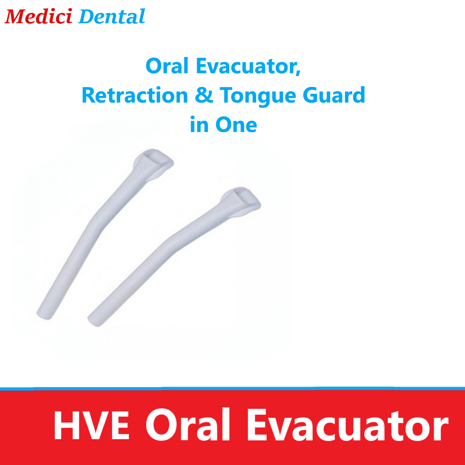 Dental HVE Tips HVE ORAL EVACUATOR Retraction & Tongue Guard in One Upto 100/Pk