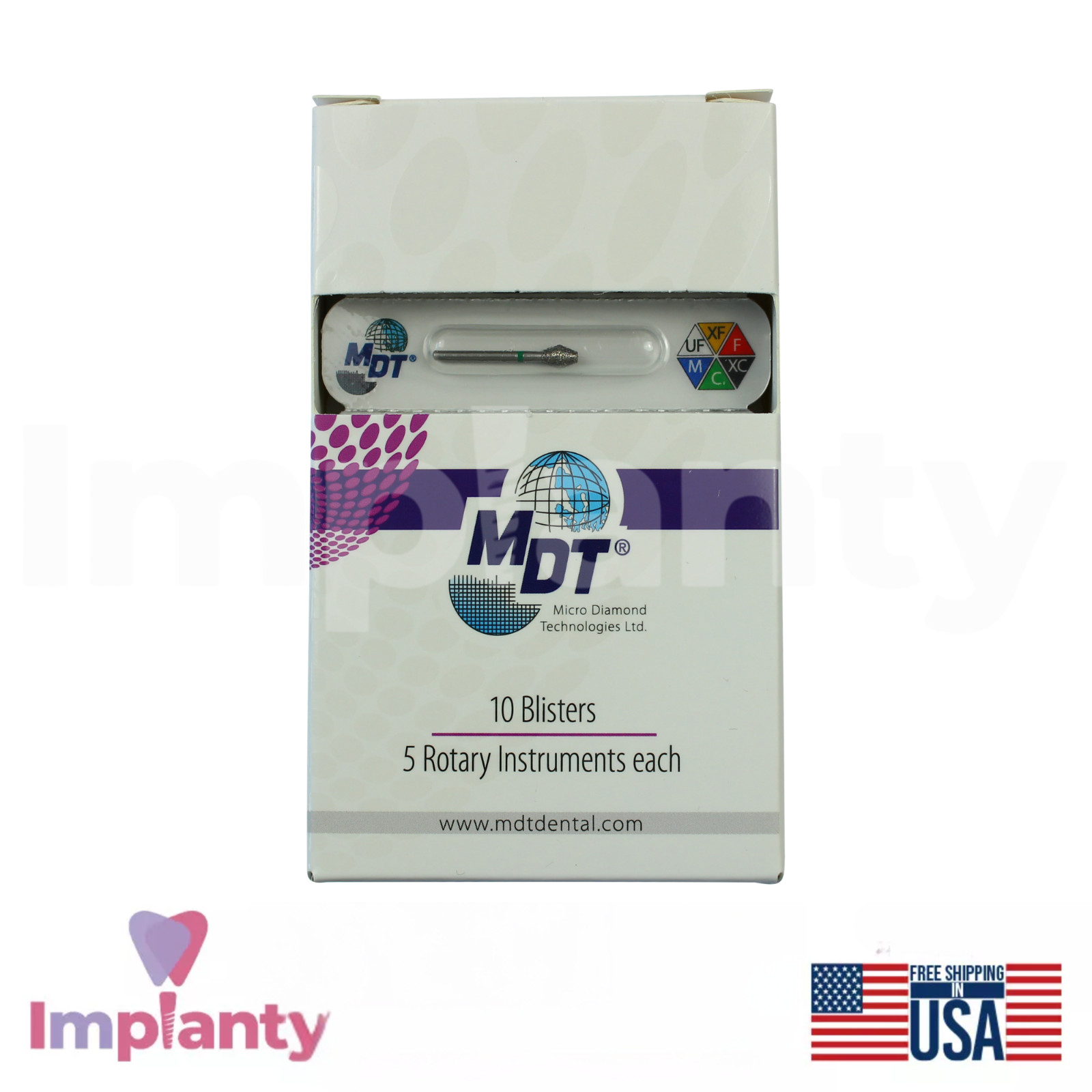 MDT Dental Barrel 038 FG Diamond Burs Occlusal Reduction & Refining Edges