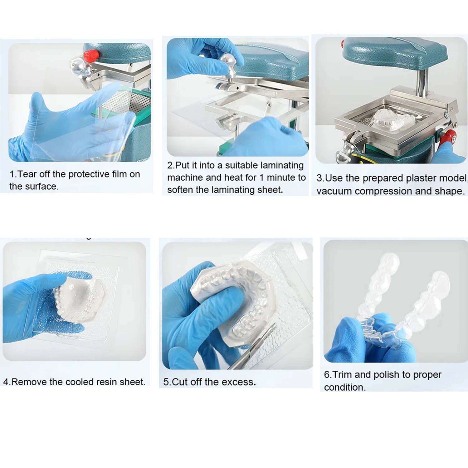 20Pcs Dental Orthodontic Vacuum Forming Sheet Hard 0.8mm Thermoforming Material