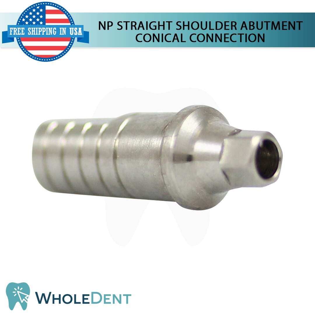 5x Narrow Platform Conical Connection Straight Shoulder Abutment Dental Ø4.0mm