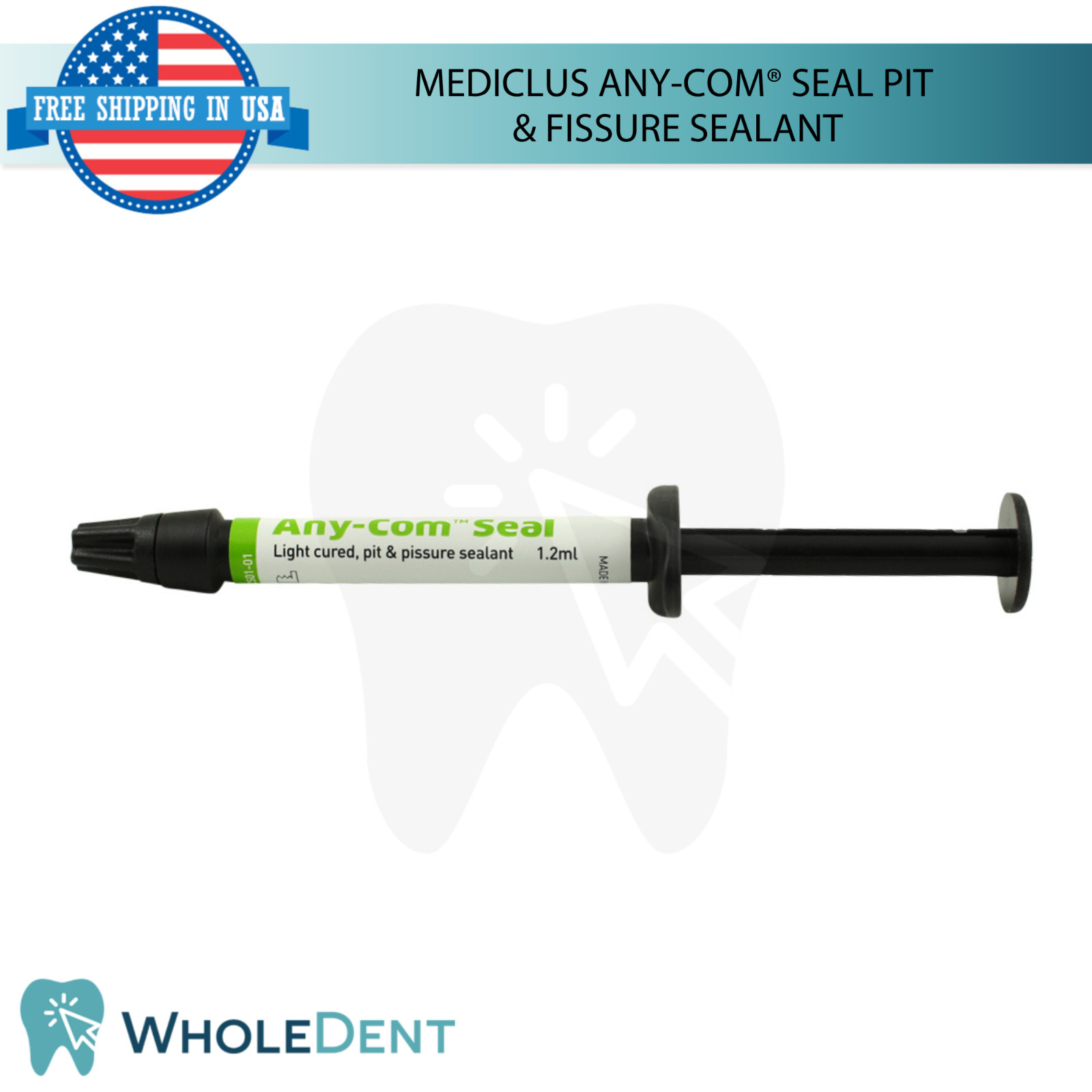 Dental Any-Com® Seal Pit & F!ssure Sealant 1.2g x 2 Caries Prevention Lab