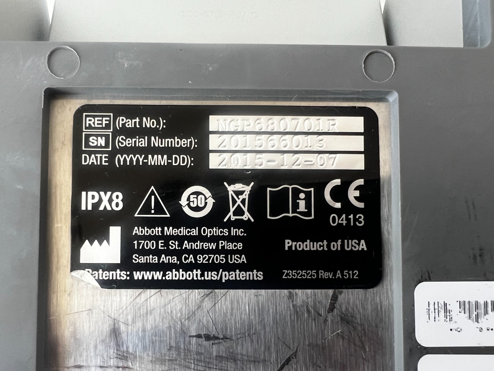 C6: Abbott NGP680701R Foot Pedal