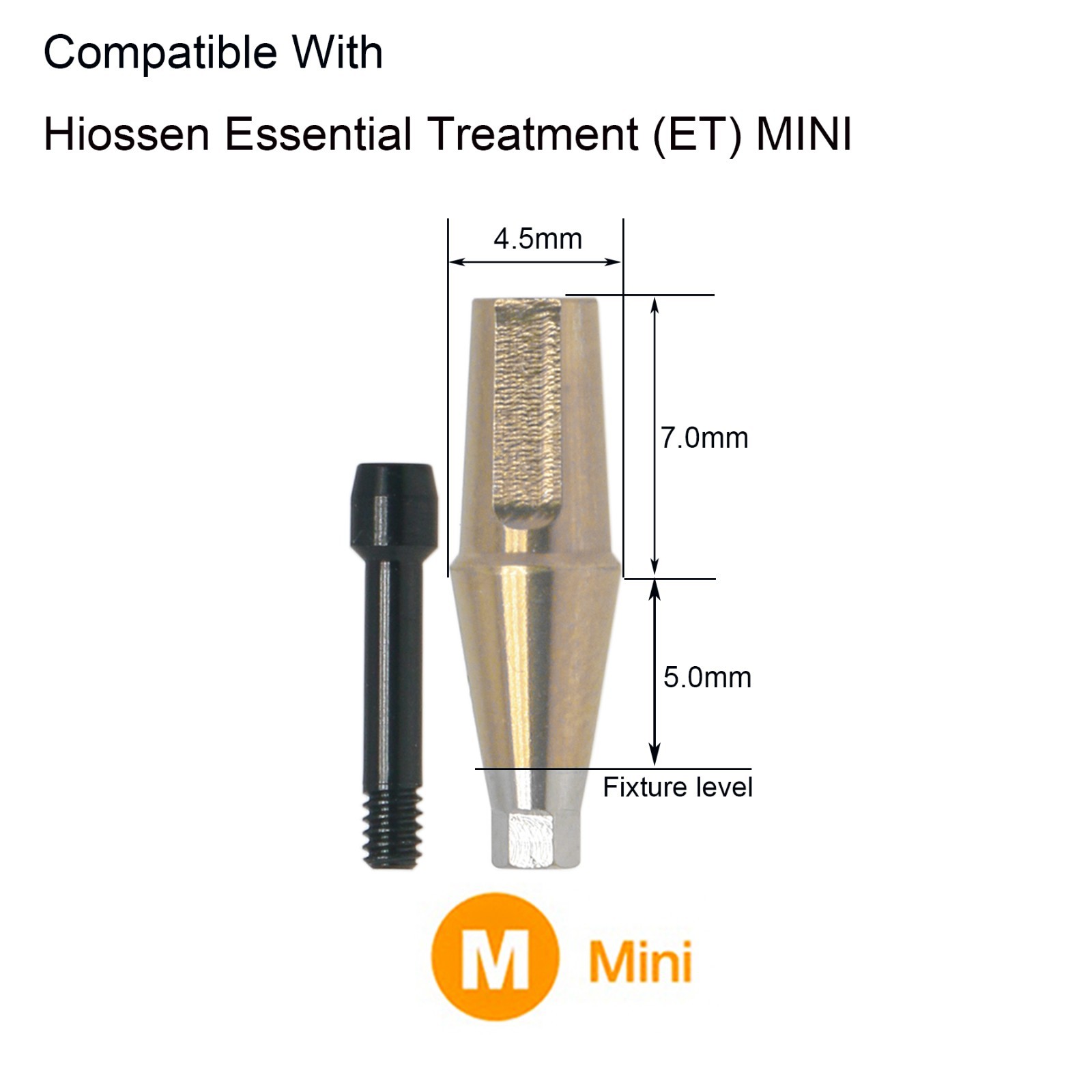 US Implant Mini Straight Transfer Abutment Screw Ø4.5mm for Hiossen Osstem