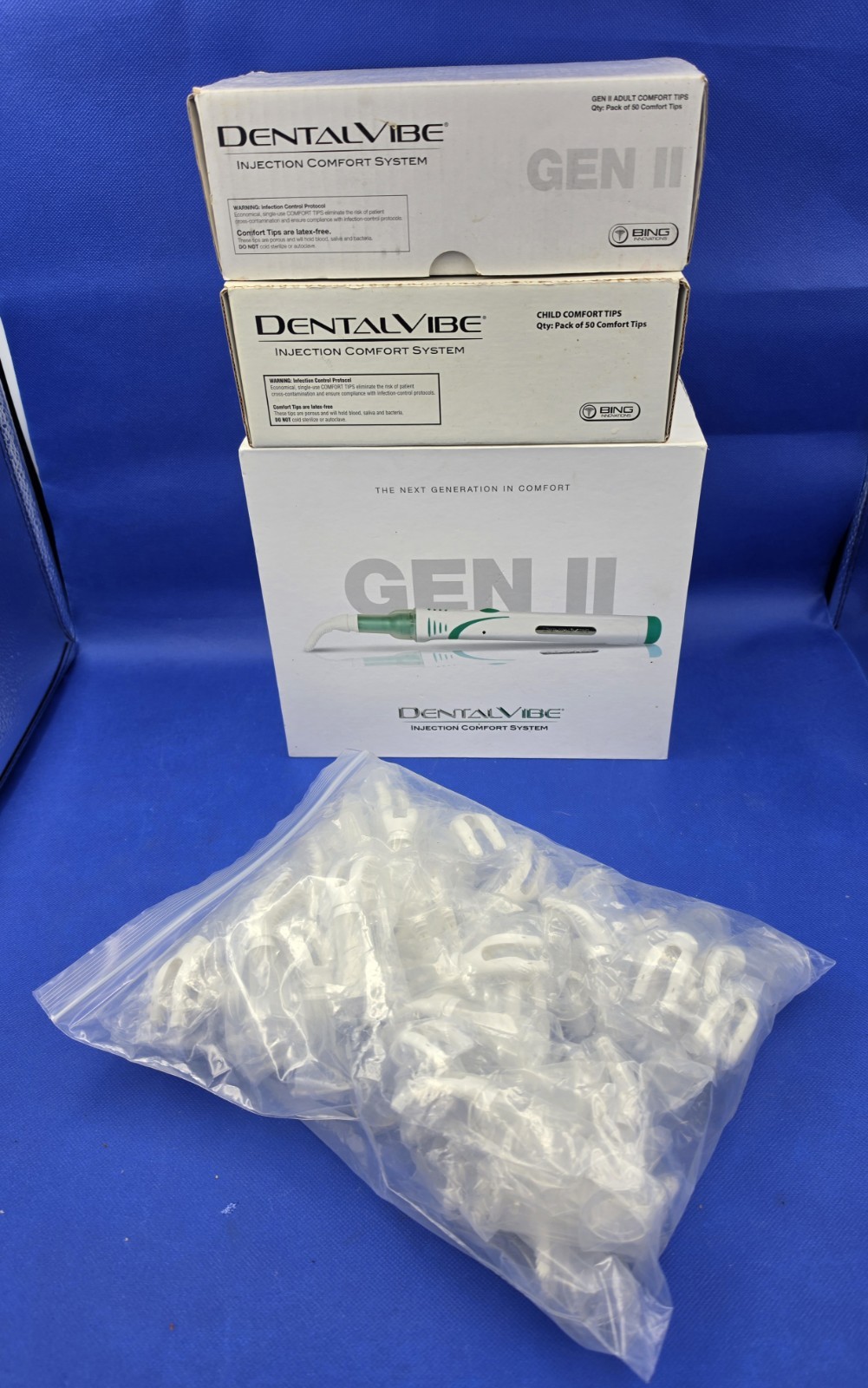 DentalVibe Gen II Injection Comfort System Kit w/ Tips & Charger – Parts Repair