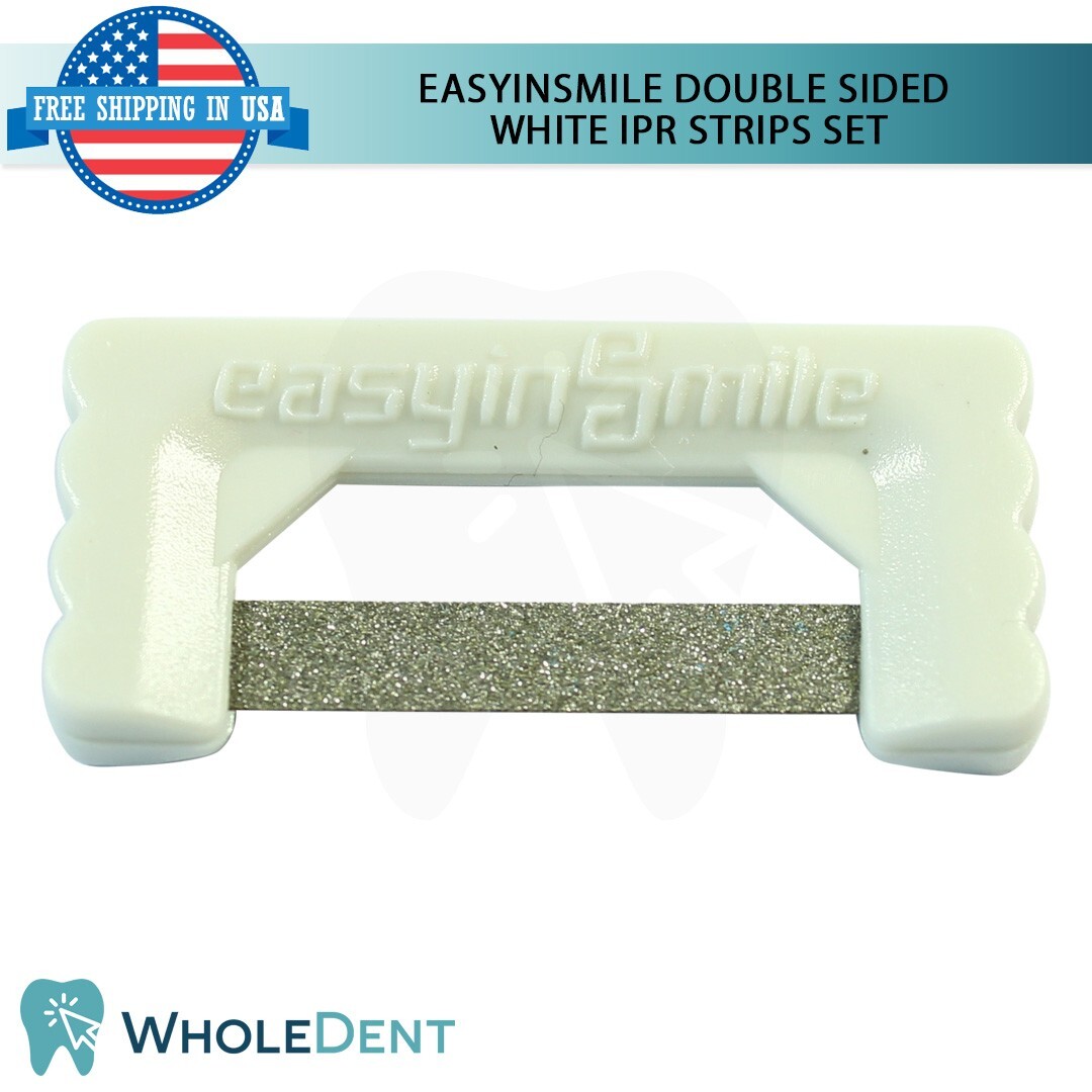 EasyinSmile Dental IPR Double Sided 0.3mm Diamond Coated White Strips 10Pcs Set