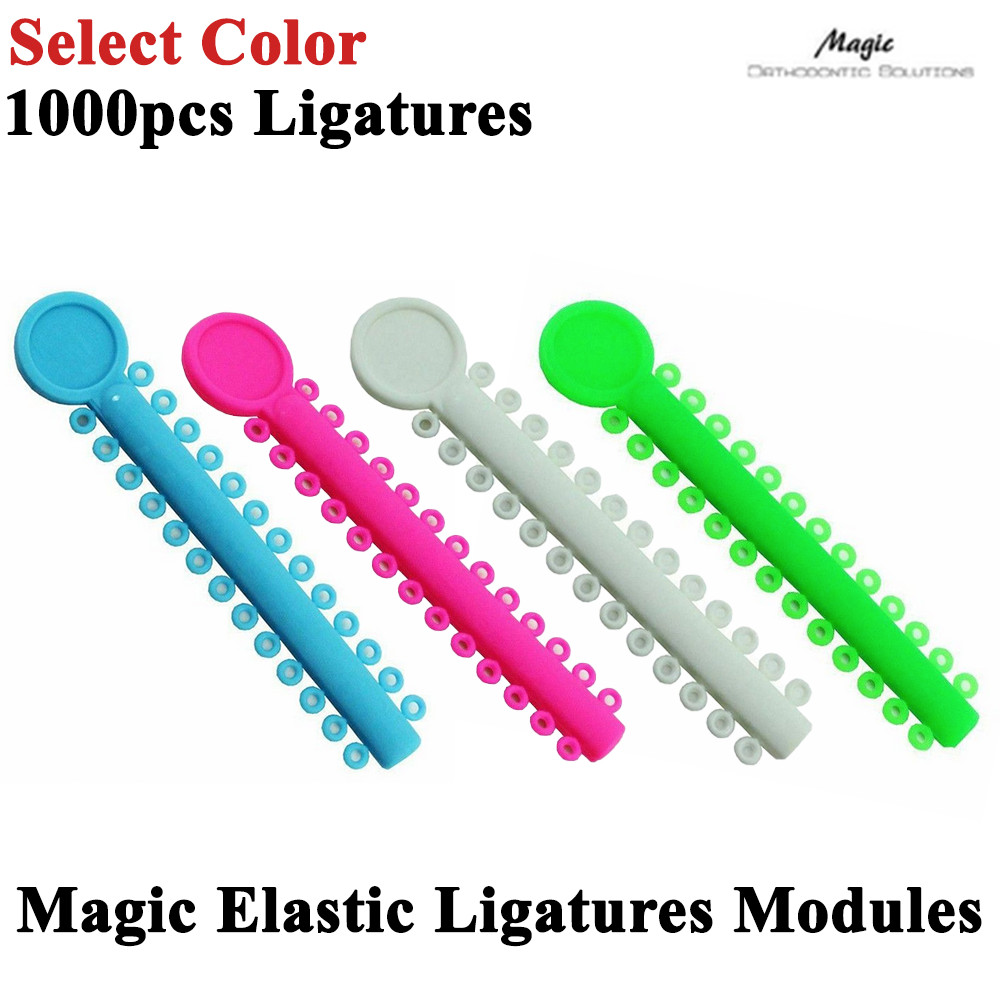 1000pcs Dental Magic Elastic Ligatures Modules Ties Orthodontic