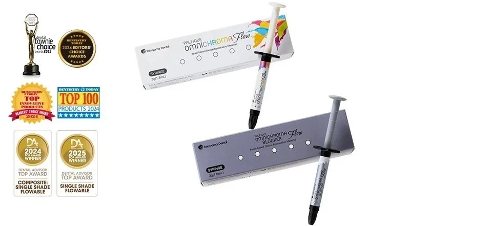 Palfique OMNICHROMA FLOW ONE SHADE Resin Based Restorative Composite + Blocker