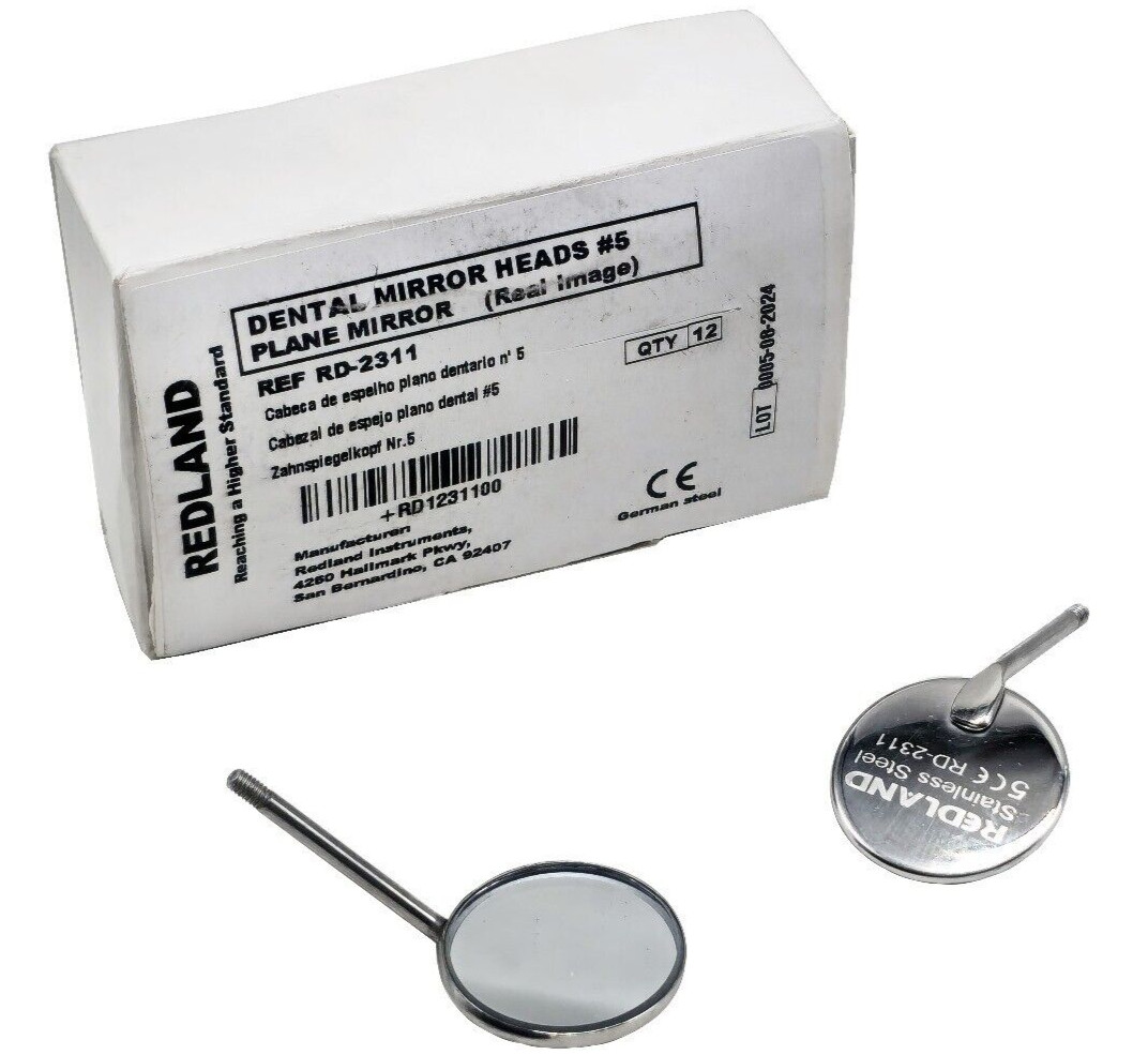 Dental Cone Socket Magnifying Autoclavable Metal mouth Mirror Size#5 12/Box