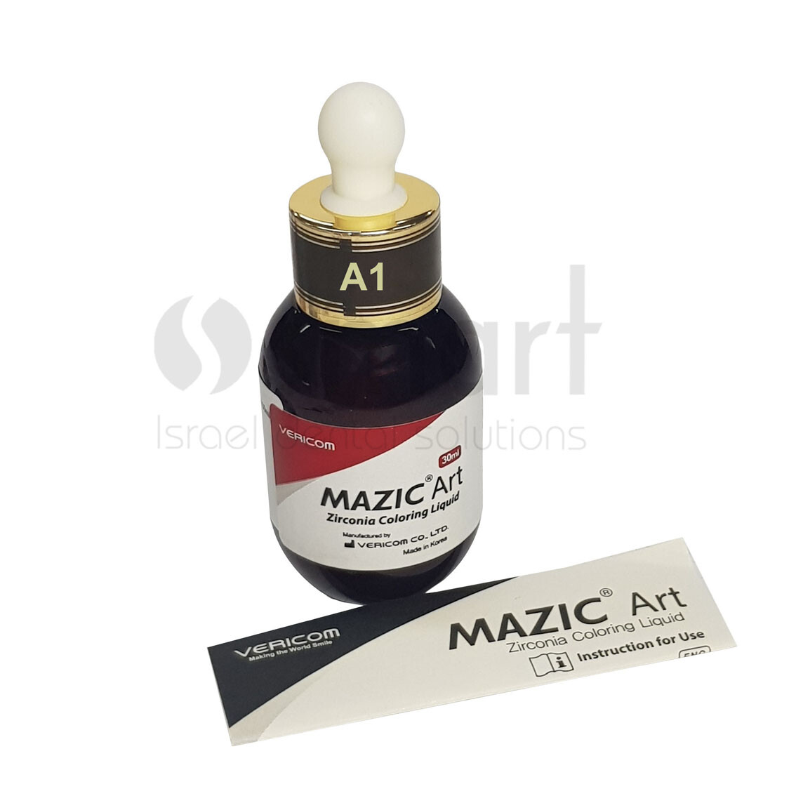 LOTX2 Dental not sintered zirconia shade color liquid 30ml Mazic Art Vericom A1