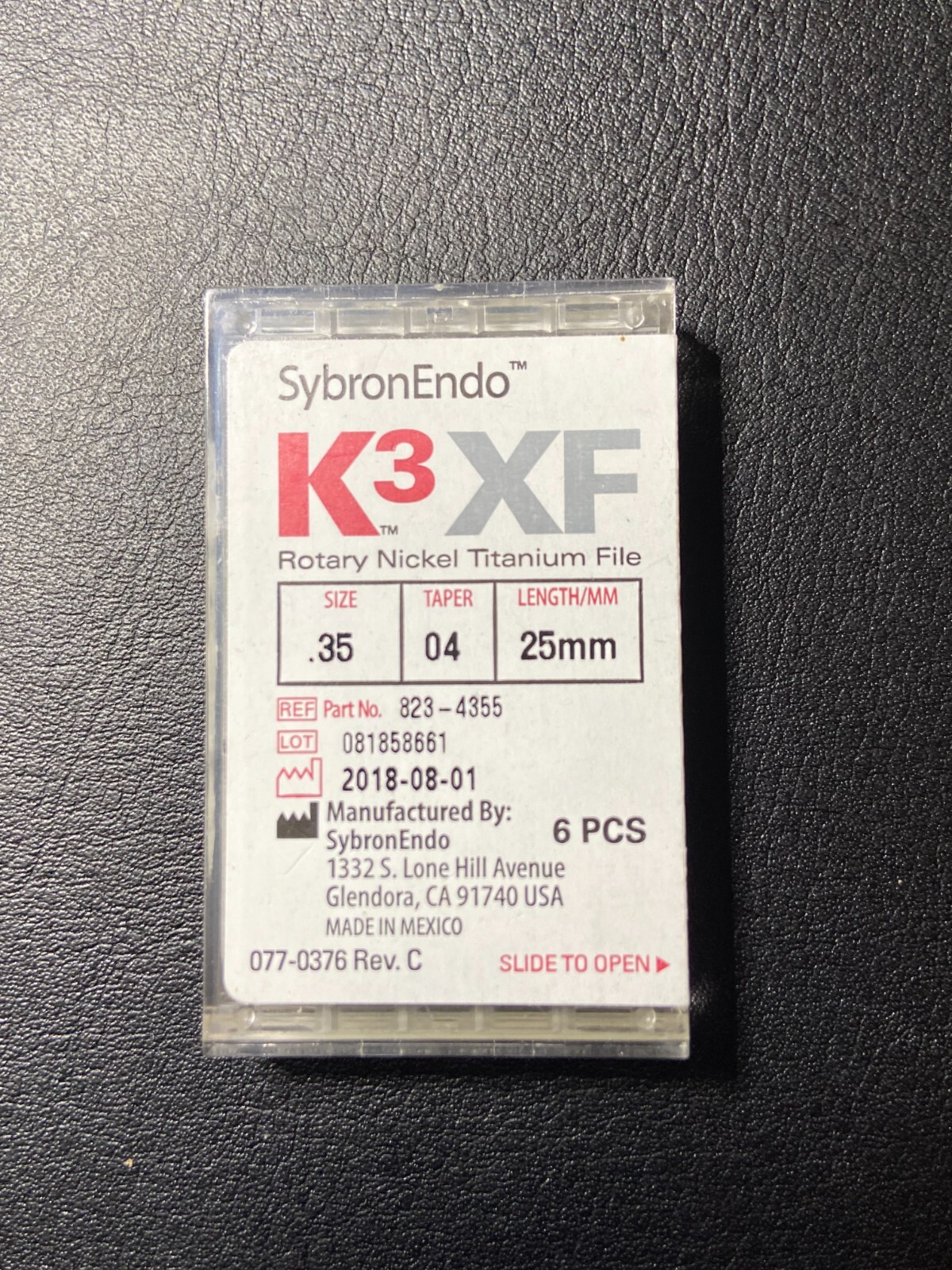 SybronEndo K3 XF, Taper 04, Rotary Nickel Titanium Files (6pcs pack)
