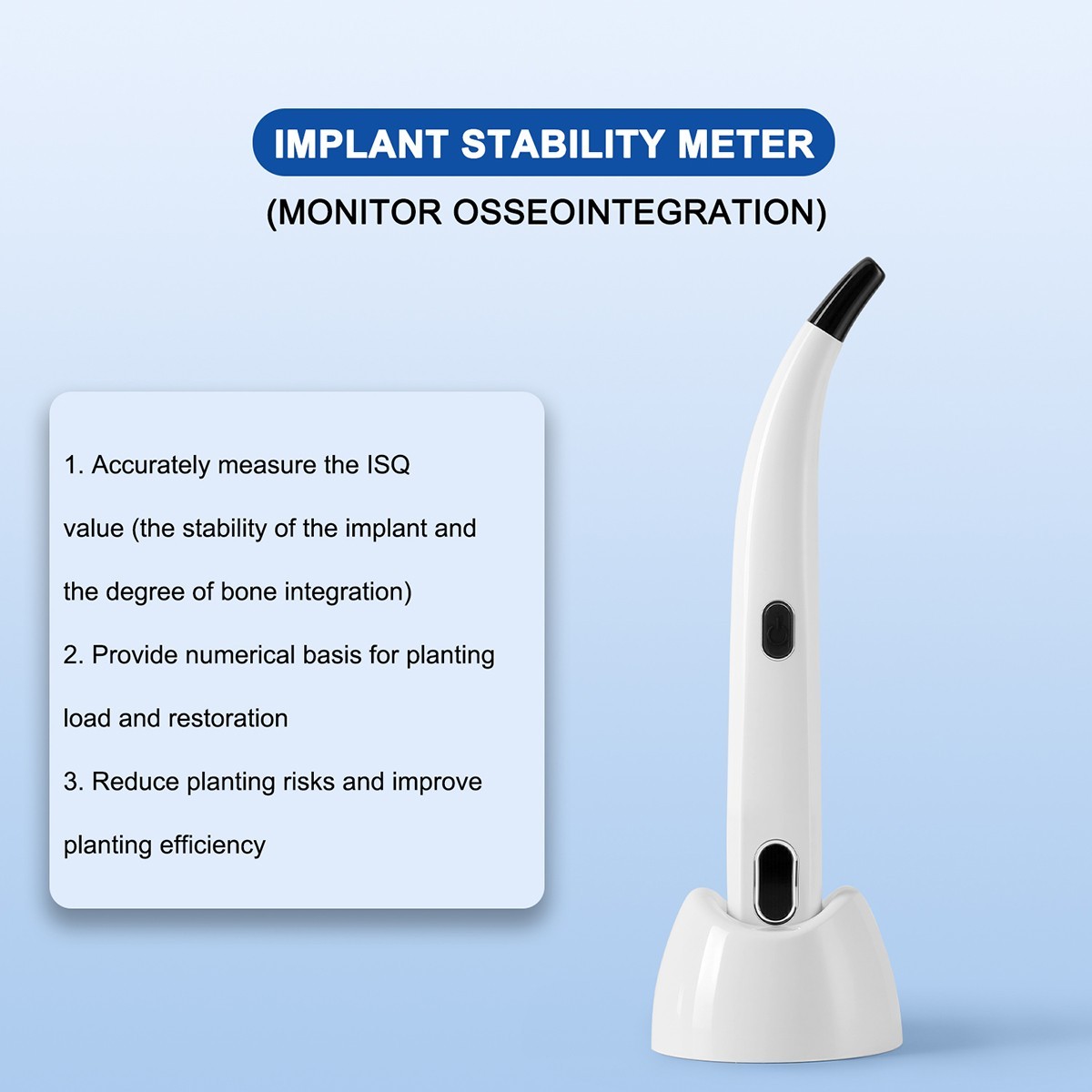 Dental Implant Stability Meter ISQ Osseointegration Beacon Measurement System
