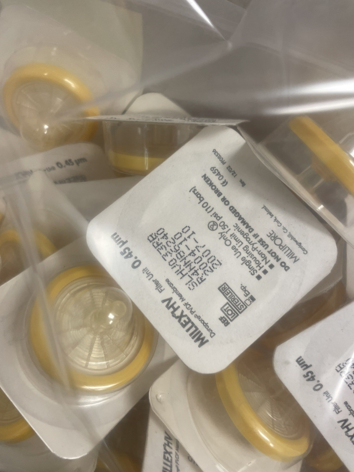 MILLIPORE PVDF .45µm Hydrophilic Millex-HV Filter Unit SLHV033RB (35/pk)