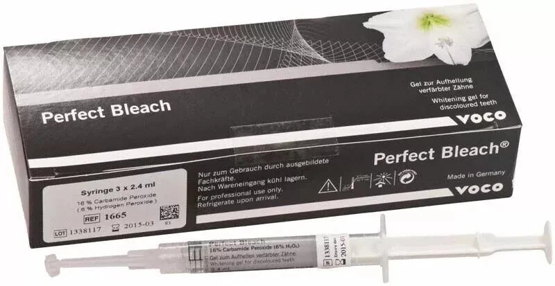 Dental VOCO PERFECT BLEACH 16 Per Cent Tooth Whitening Gel Refil Syr (3 x 2.4ml)