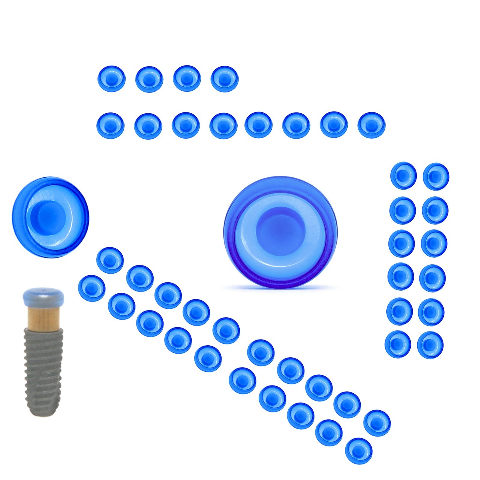 US Dental Zest Locator Classic Replac Cap Standard Inserts Bule 1.2lbs Range 20°