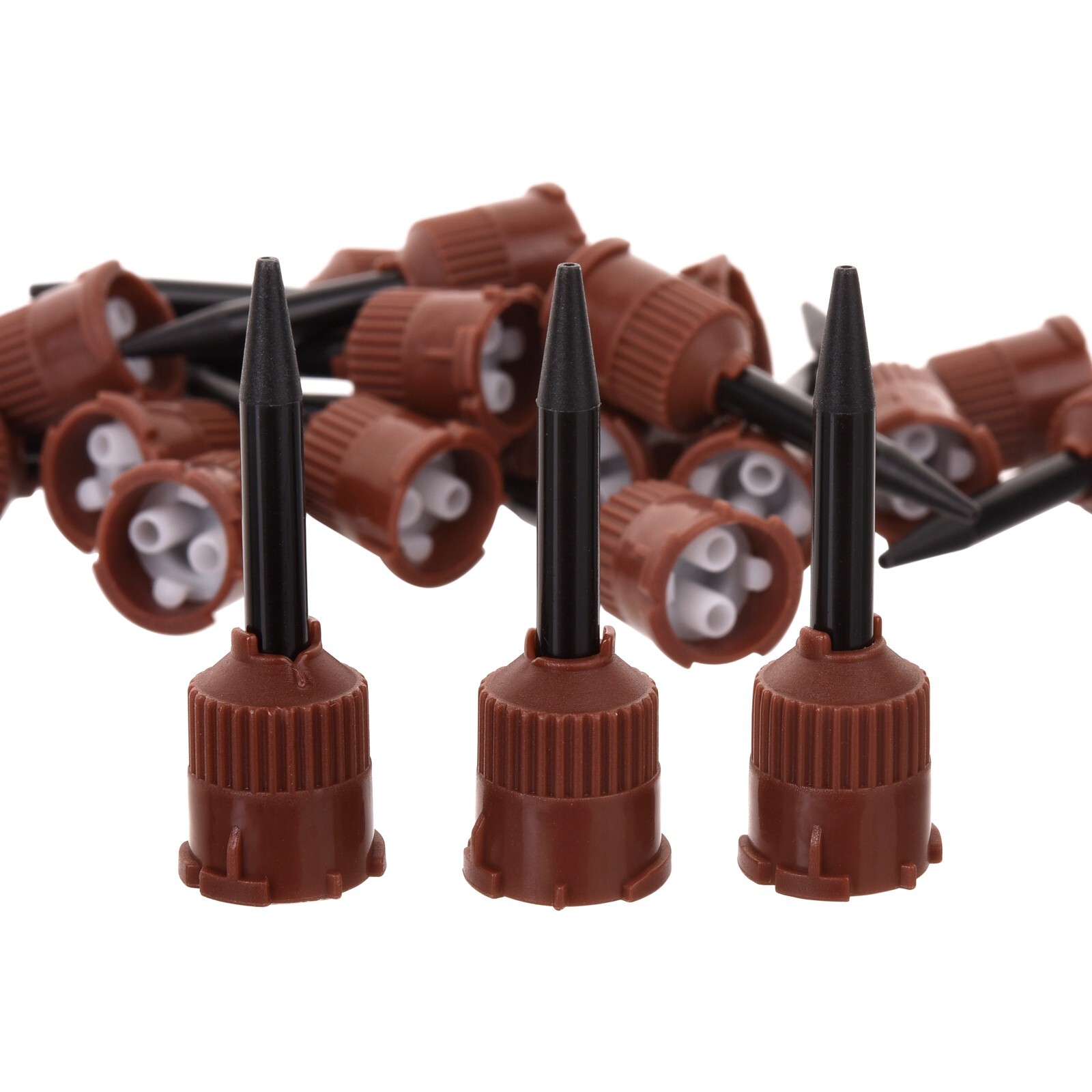 100 Dental HP Mixing Tips For E.T.C. & Retrieve Cements Brown/Black 1:1