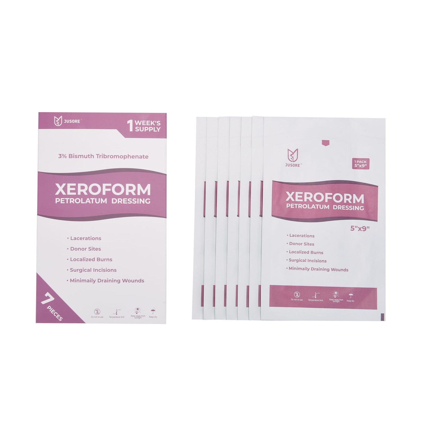 Xeroform Petrolatum Dressing – FSA-HSA, 5″x9″, 5″x9″ (Pack of 7)