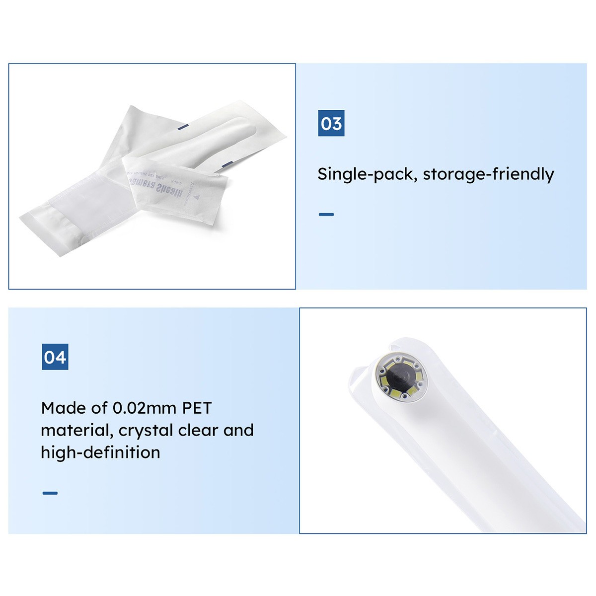 Dental Disposable Intraoral Camera Sheath Endoscope Protective Film Sleeves