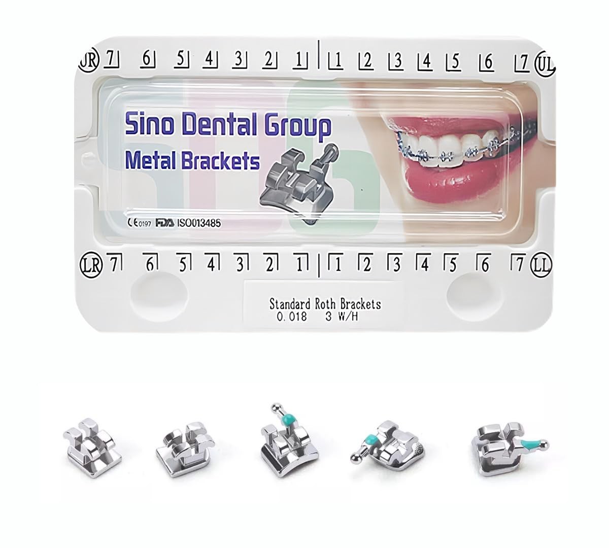 Braces Kit – 200pcs/Box Bondable Metal Brackets For Teeth 0.022 Standard MBT