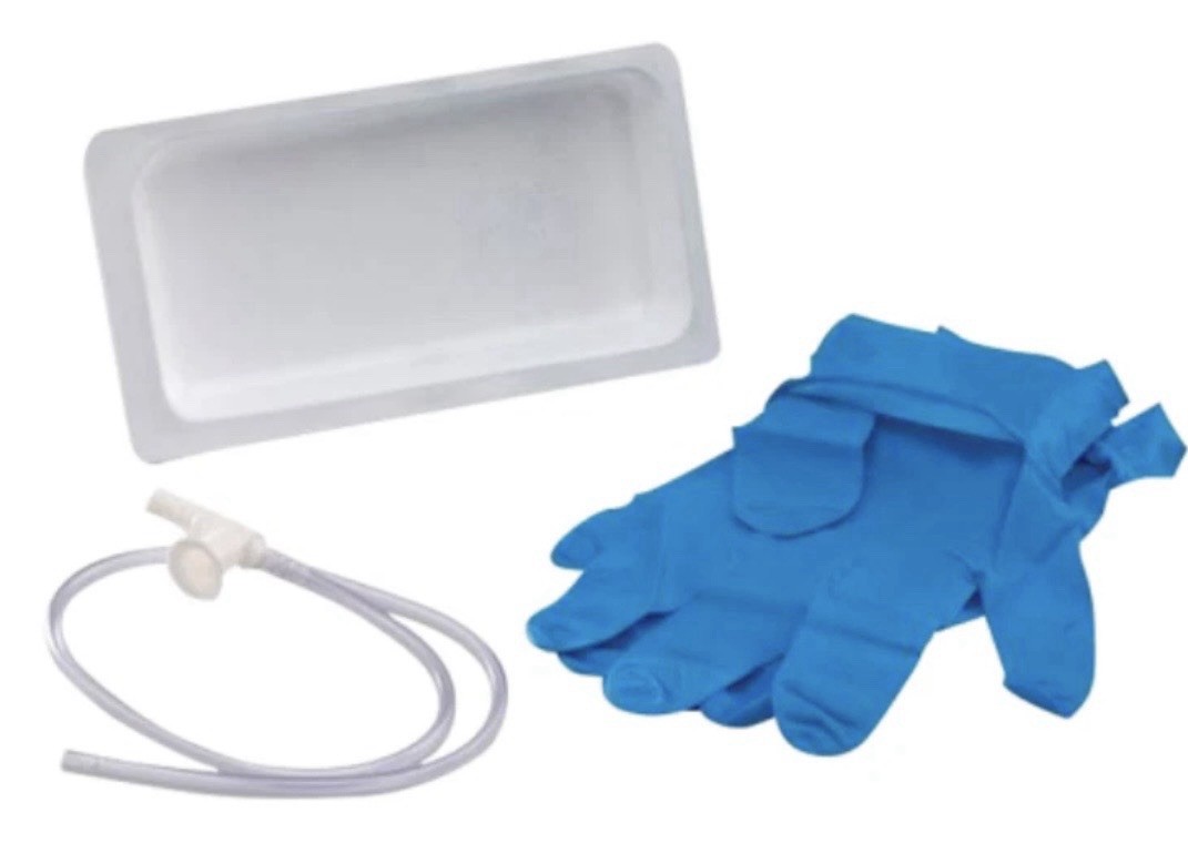 BOX OF 50 — COVIDIEN ARGYLE SUCTION CATHETER TRAY WITH CHIMNEY VALVE 37424