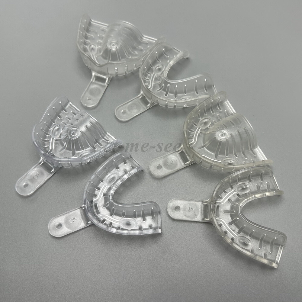 Dental Alginate Impression Trays Clear Autoclave 121°C Large Medium Small