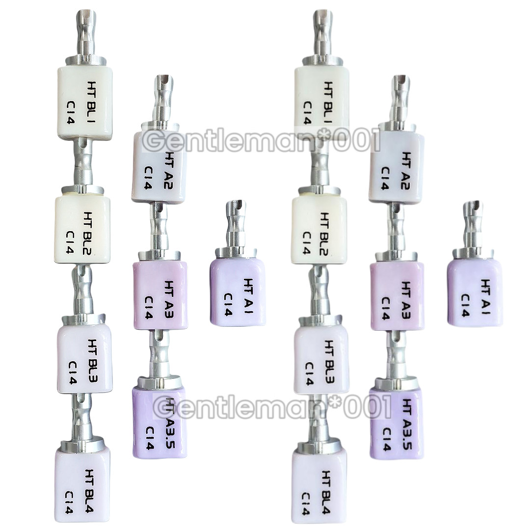 C14 HT Emax Dental Glass Ceramic Lithium Dislicate CAD/CAM Cerec Blocks 5Pcs/Box