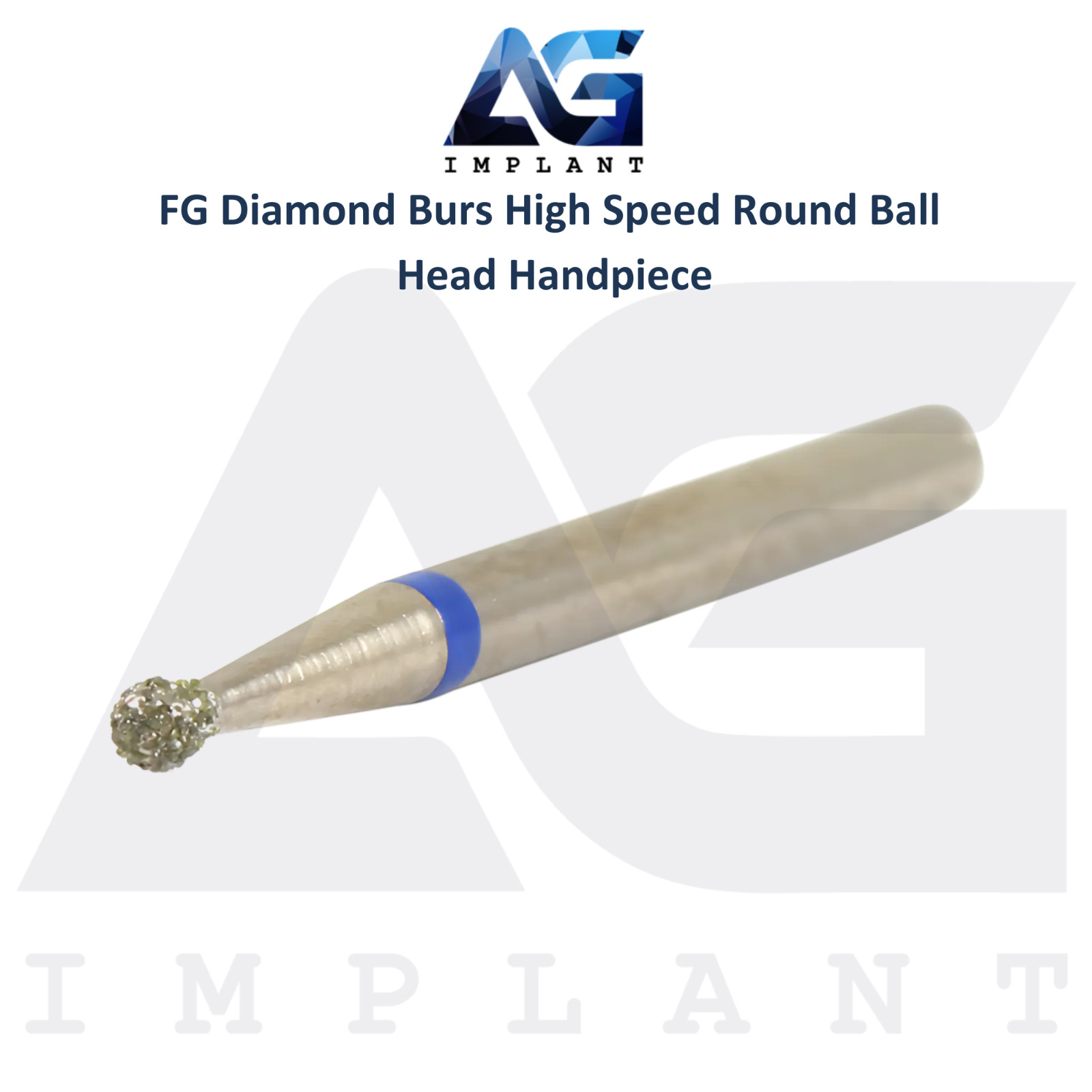 Dental FG Diamond Grit Burs High Speed Round Ball Head Handpiece Sterile 10pcs