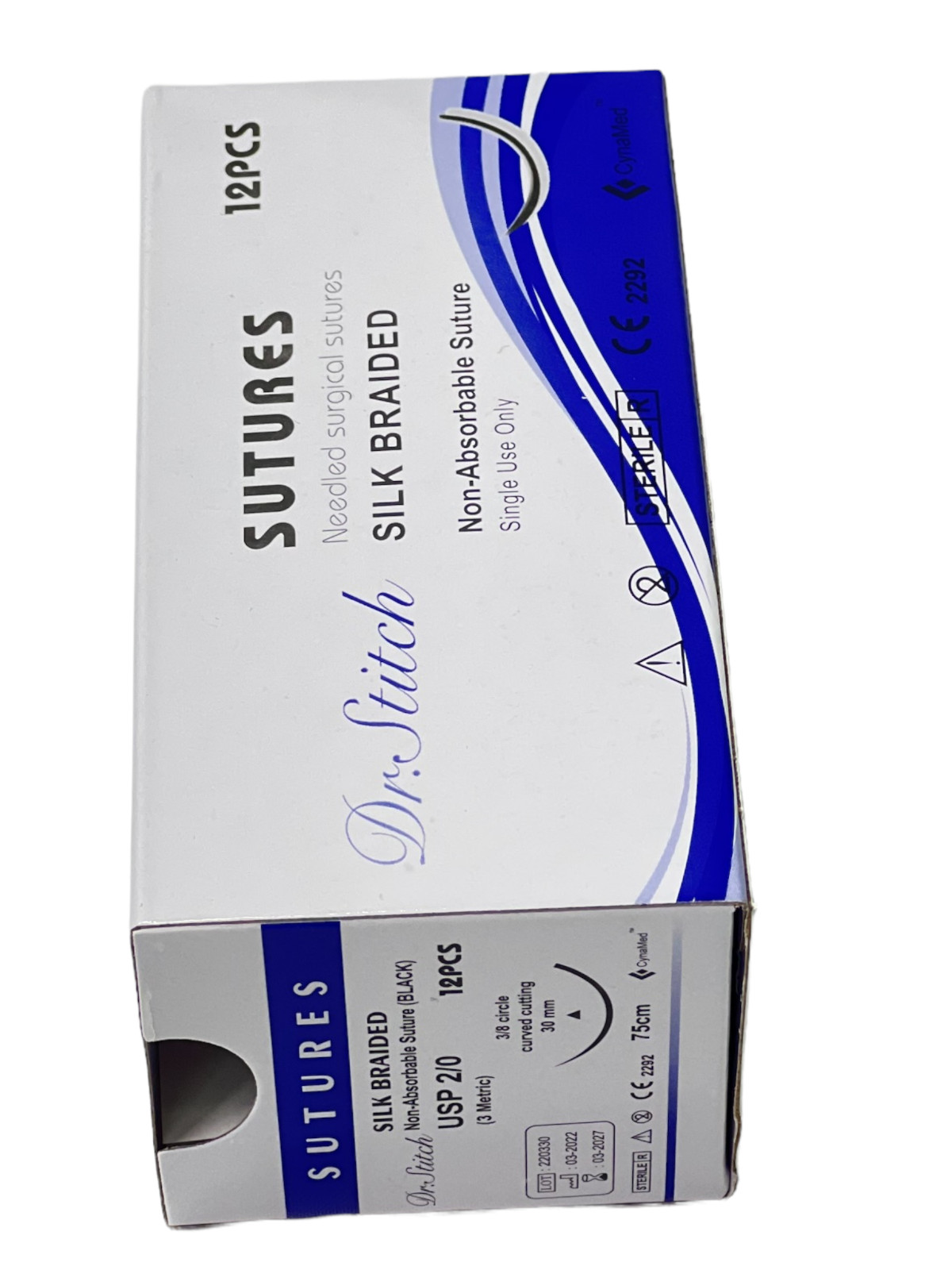 2/0 Silk Sterile Training Suture Thread With Needle Sewing Box