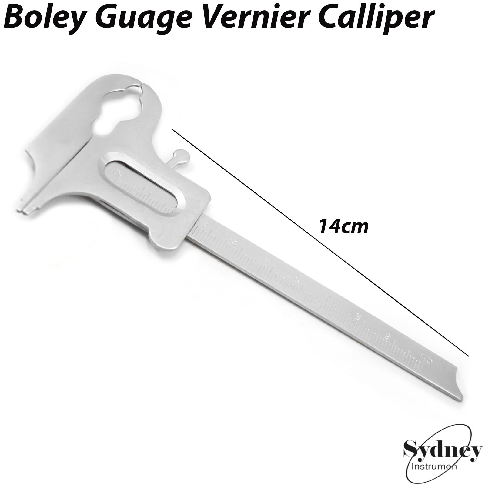 Dental Boley Gauge Caliper Sliding Measuring Dentist Lab Instruments