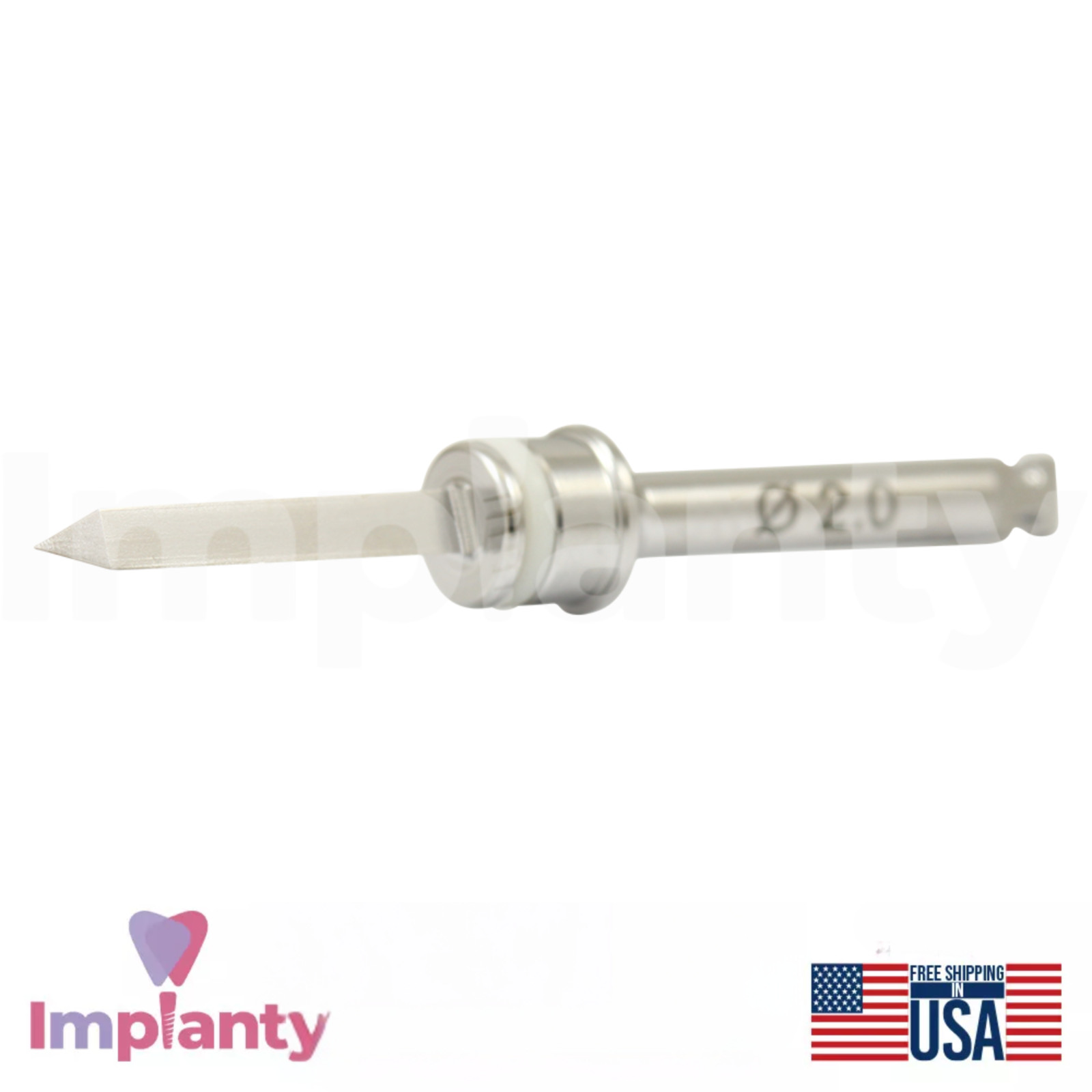 GDT Crestal Approach Guide Dental Drill Ø2.0mm Diameter Stainless Steel Tool