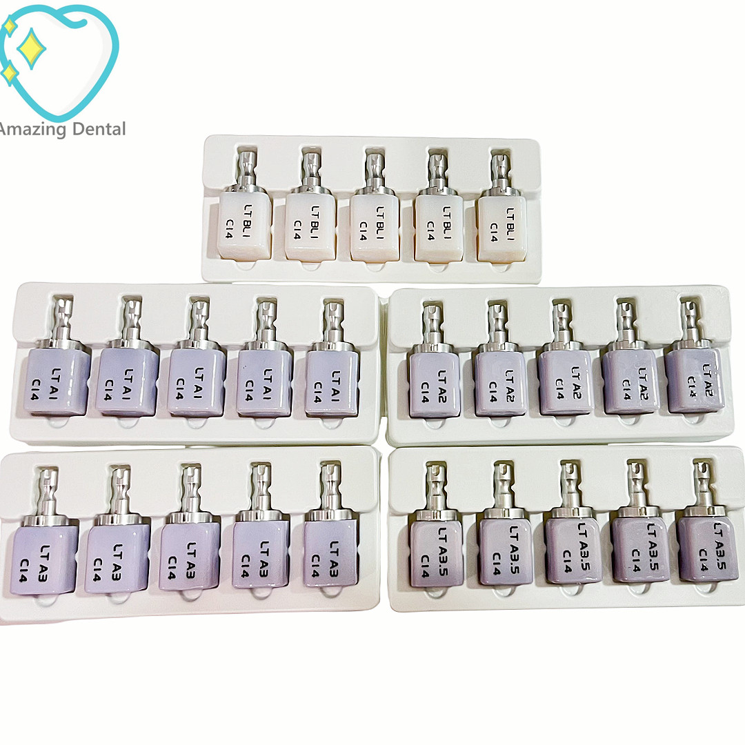 Dental C14 Emax Glass Ceramic Blocks CAD/CAM Cerec Blocks LT A1 A2 A3 A3.5 BL1