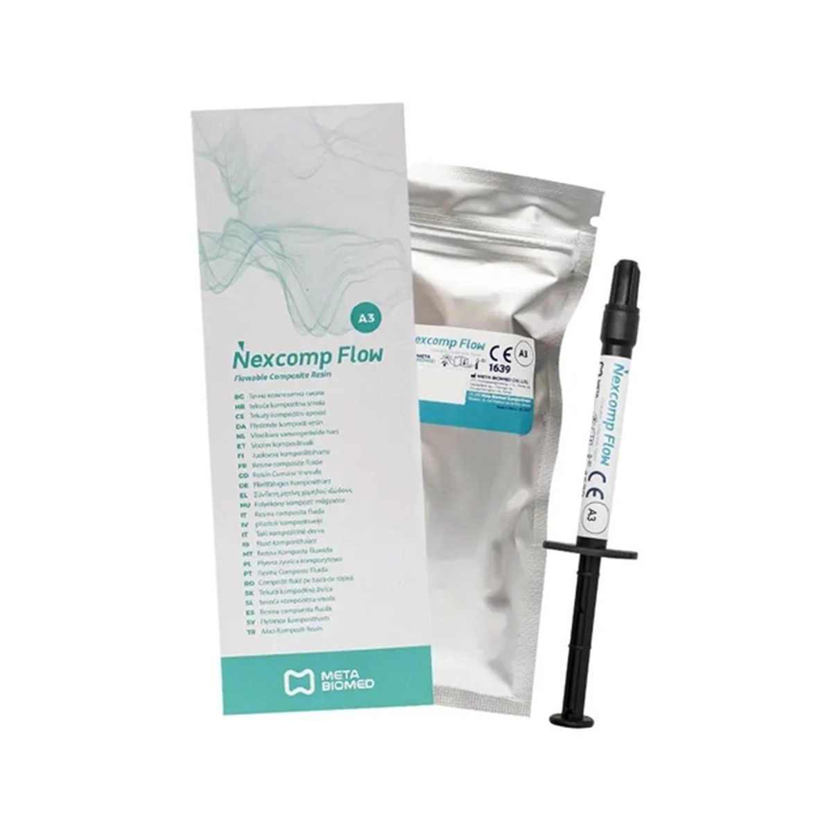 2 x META Dental NEXCOMP FLOW Nano Hybrid Flowable Composite Resin 2gm Syr