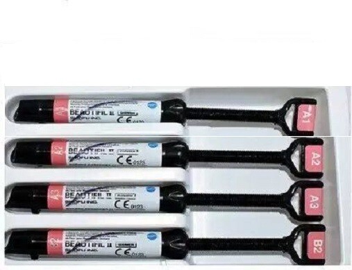 4 x Dental Shofu BEAUTIFIL 2 Fluoride Release Restorative Syr 4.5g – A1 A2 A3 B2