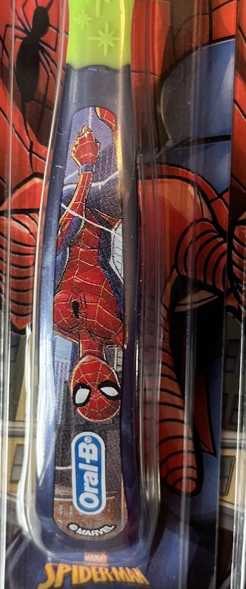 Oral-B Crest Kid’s Toothbrush 3+, Spiderman graphics, Compact, soft 4 Pk marvel