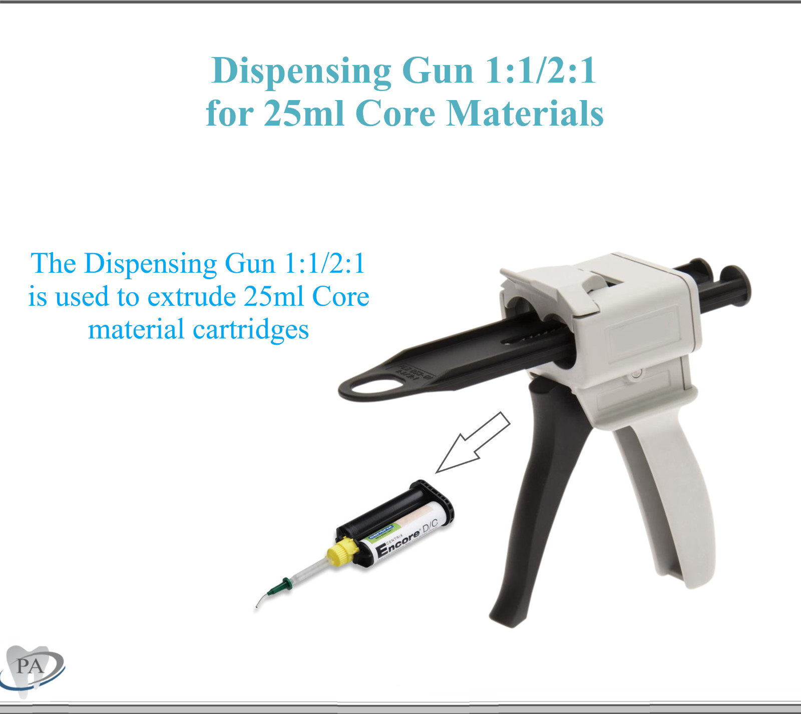 Dental VPS Gun, Core Material Dispenser, Universal Guns for Crown & Bridge, 1/Ea