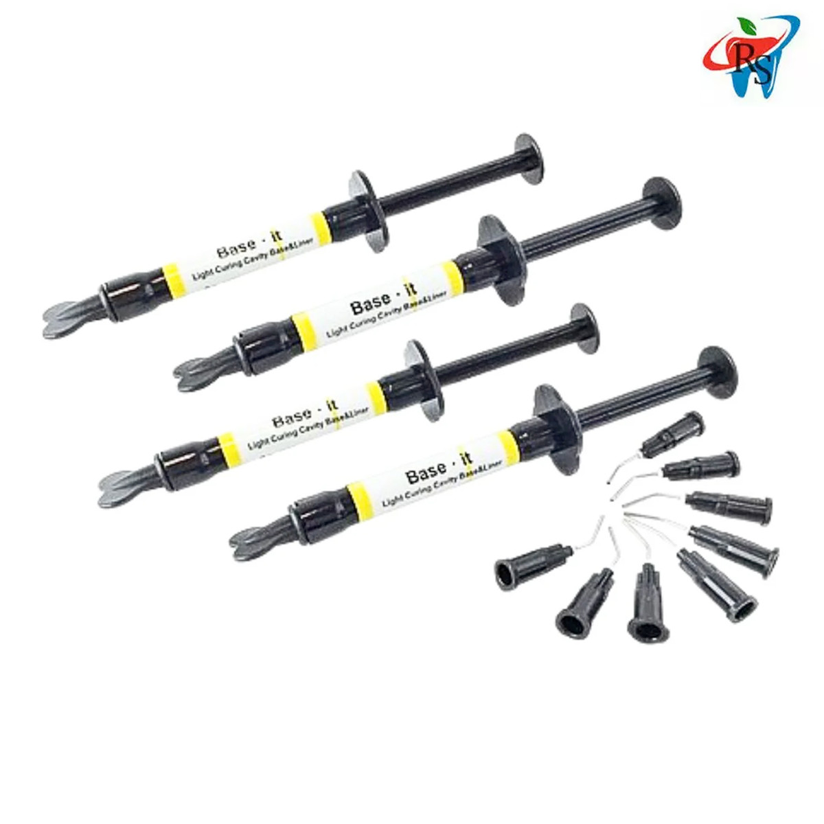 Dental Spident Base It Liner Material 2g 4 Syringes Calcium Light Cure Dentin