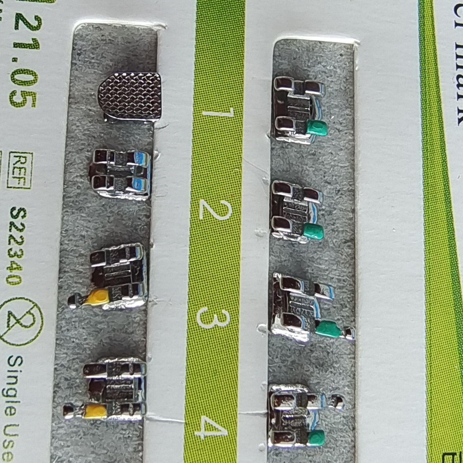 100Set Dental Orthodontic Brackets Braces Mini Roth Slot.022 Hooks 3-4-5