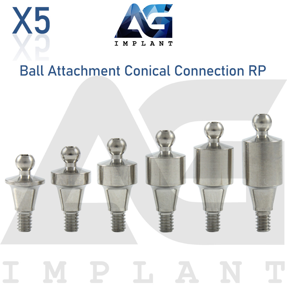 5 Straight Ball Attachment Regular Platform (RP) Conical Connection 2.65mm