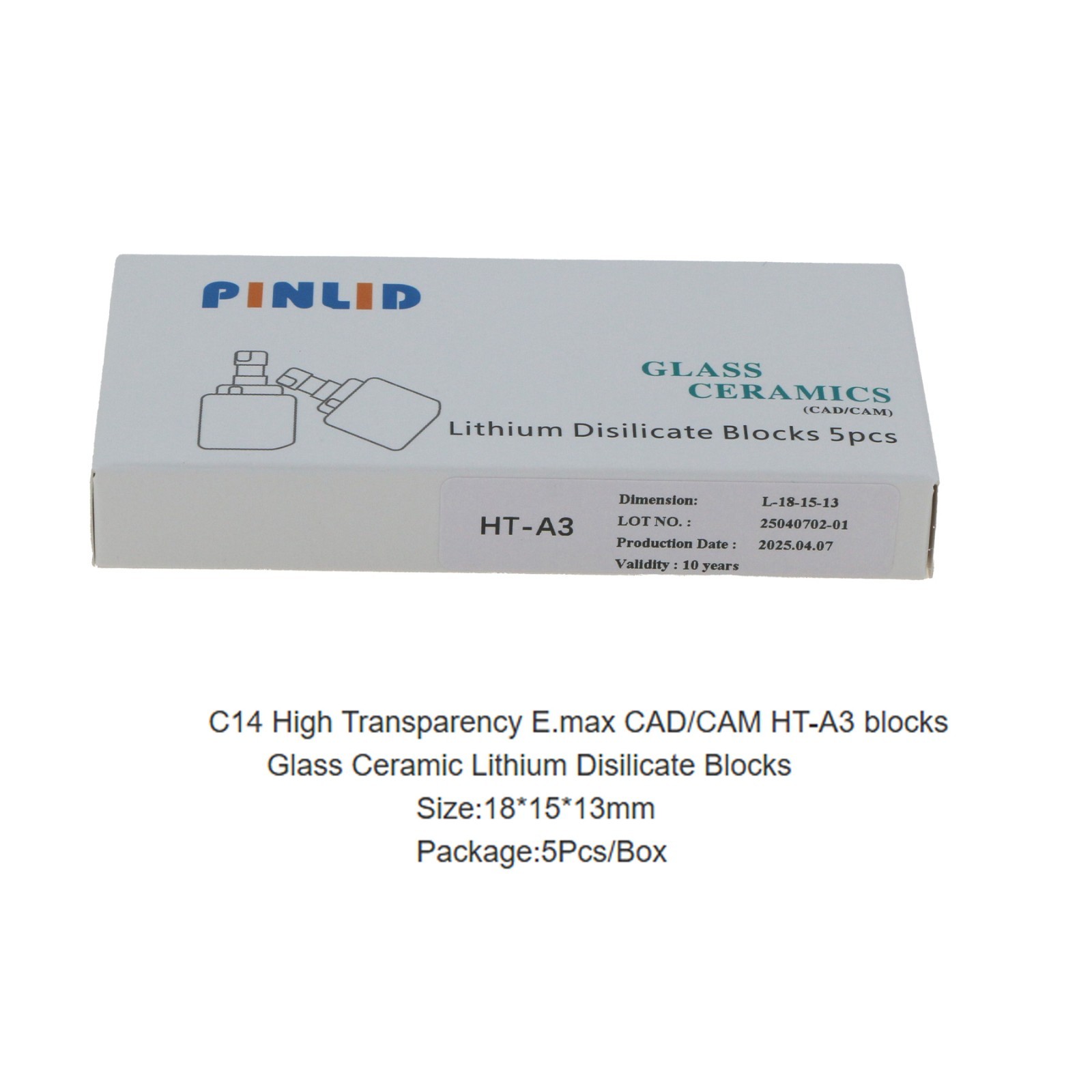 IPS e.max CAD CEREC InLab Dental Lithium Dislicate Class Ceramic Block HT A3 C14