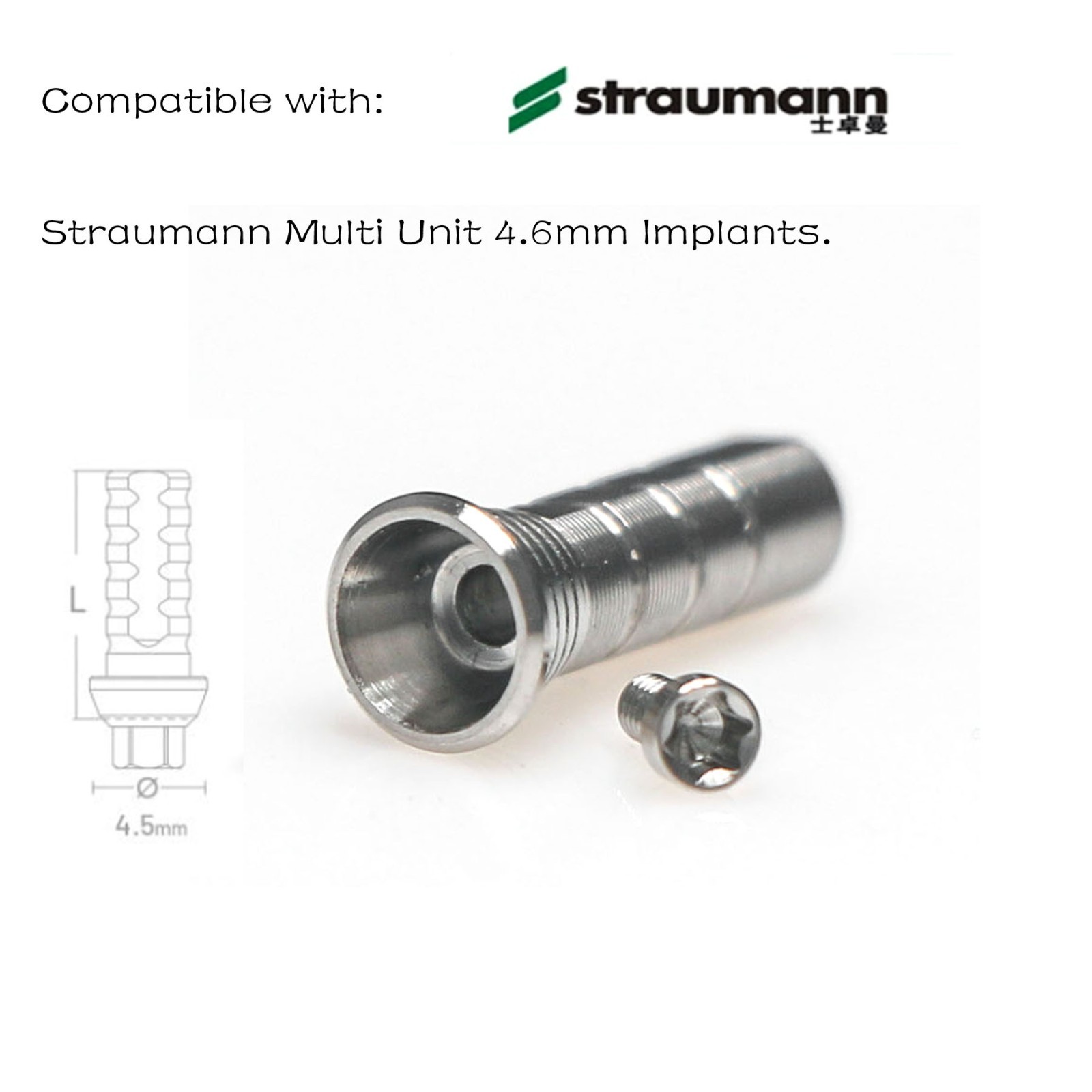 Hiossen/Nobel/Straumann/ITI Ti Temporary Cylinder MU Sleeve Multi Unit Abutment