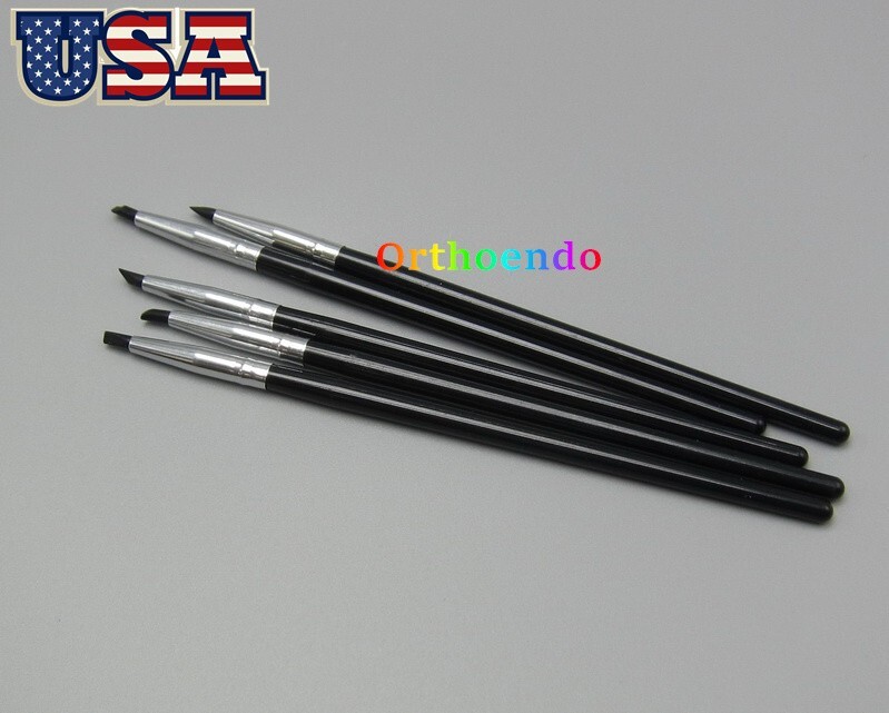 10 Set Dental Composite Resin Veneer Cement Porcelain Brushes Silicone Brush Pen