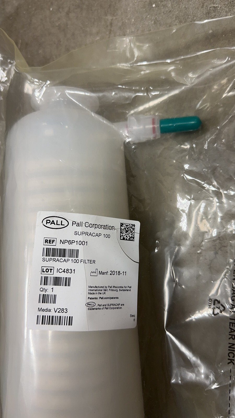 PALL NP6P1001 Supracap 100 depth filter capsule